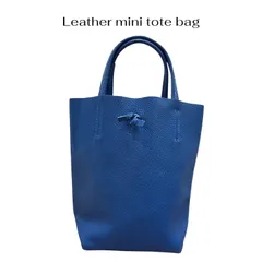 Leather mini tote bag レザー　ミニ　トートーバッグ　ブルー
