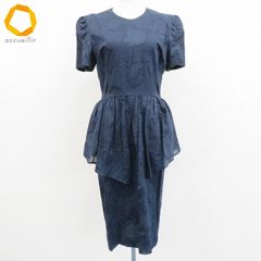美品】HANAE MORI ハナエモリ ワンピース ブルー L 上品 総柄 - メルカリ
