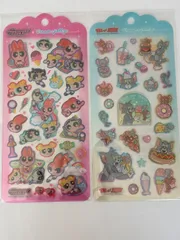 二枚セット　正規品　 ドロップジェリーシール パワーパフガールズ パワパフ ステッカー カミオジャパン トムとジェリー