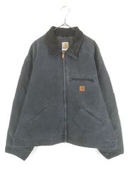 古着 00s USA製 Carhartt 裏地 チェック ブランケット レアカラー PTL ペトロール ダック デトロイト ジャケット 3XL 