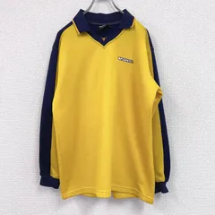 古着 used　VANS　バンズ　襟付き長袖Tシャツ/ロンT　前V　黄色　イエロー　Mサイズ