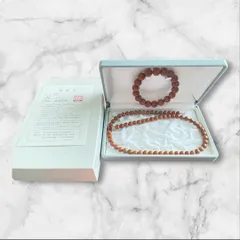 赤褐色 樹紋石 ネックレス＆ブレスレット 保証書付