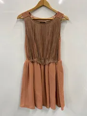 ピA402⚫︎RADIATE⚫︎ラディエイト⚫︎ワンピース⚫︎ドレス⚫︎ノースリーブ⚫︎レーヨン⚫︎サイズ表記なし⚫︎ブラウン