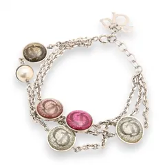 ディオール 2連ブレスレット CDロゴ Aランク di1515ee