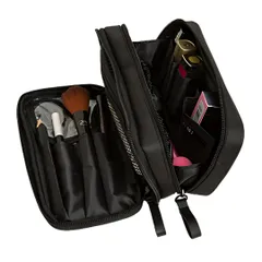 I'm so happy 化粧ポーチ 大容量 仕切り 可愛い 多機能 コンパクト 持ち運び スリム メイクポーチ 2層 