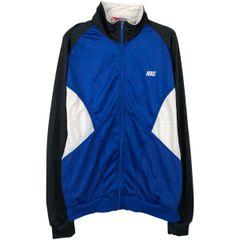 90s NIKE ナイキ 銀タグ トラックジャケット ジャージ ブルー ブラック