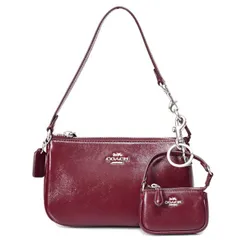 コーチ バッグ COACH レザー ノリータ 19 ハンドバッグ ミニ キーホルダー バッグチャーム付き 2点セット 専用BOX付き ダークワイン CCK95