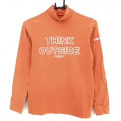 ジャックバニー 長袖ハイネックシャツ オレンジ×白 フロントロゴプリント  レディース 1(M) ゴルフウェア Jack Bunny