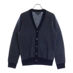BROOKS BROTHERS (ブルックス ブラザーズ) バーズアイ ウール ニット カーディガン ネイビーのサムネイル