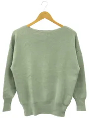 IENA (イエナ) W/LiソウバリボートネックPOニット グリーン