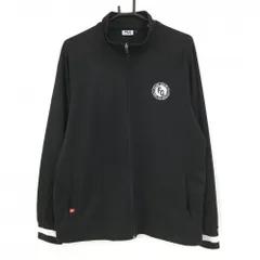 フィラゴルフ ジャケット 黒×白 ロゴ刺しゅう  メンズ LL ゴルフウェア FILA GOLF