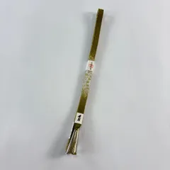 【在庫一掃】 帯締め 優品 葉柄 金糸 茶緑色 正絹 和装小物 【中古】