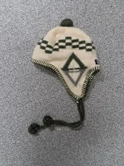 パタゴニア ファー ボンボン 耳あて 帽子 アイボリー