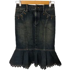  EPOCA（エポカ） デニムスカート フレアシルエット レディースカジュアル 裾幅レース【DD138】