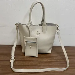 ★LANVIN en Bleu ランバン オン ブルー アンジュ トートバッグ 取り外し可能パスケース付き 牛革