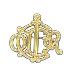 本物保証 Christian Dior クリスチャンディオール ブローチ ゴールド ロゴ ヴィンテージ エンブレム ゴールドトーン レディース