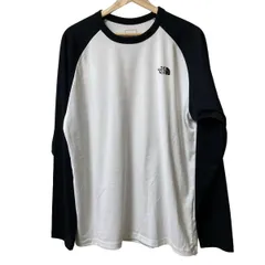 THE NORTH FACE(ノースフェイス) 長袖Tシャツ サイズXL メンズ - 白×黒 クルーネック