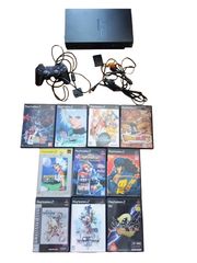 PS2 SCPH-18000 本体セット 純正コントローラー ソフト8本 - メルカリ
