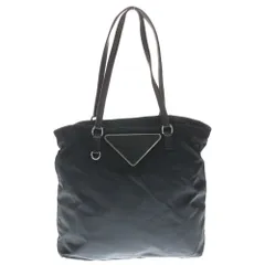 PRADA (プラダ) トートバッグ ハンドバッグ ブラック ナイロン シルバー金具