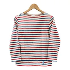 ORCIVAL オーシバル 長袖カットソー フランス製  赤・青 ボーダー レッド・ブルー・トリコロール 秋 古着