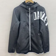 ✨美品✨OAKLEY オークリー　メンズ　スウェットジャケット　フード　スポーツウェア　グレー　サイズＬ　トレーニング　ジム