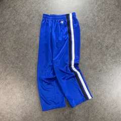 日本製 archive champion チャンピオン トラックパンツ ストレート サイドスナップ マルチカラー ブルー/ブラック/ホワイト メンズ O