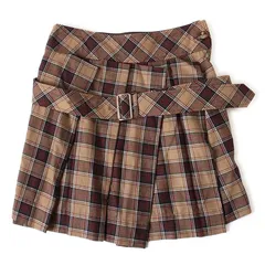 WA26367 美品 Vivienne Westwood RED LABEL ヴィヴィアンウエストウッド レッドレーベル ベルト付 デザインスカート チェック柄