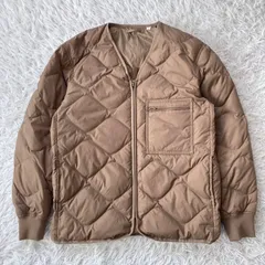 状態良 UNIQLO ユニクロU ダウンジャケット 軽量 ユニクロユー キルティングジャケット ブラウン 2302