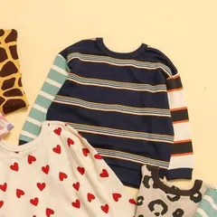 《新品》【前後どっちも正解】総柄トレーナー 80 90 100 110 120  BREEZE 子供服 J411914