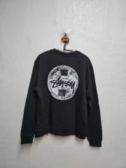 STUSSY INTERNATIONAL ブラック スウェット TシャツL