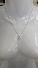 ネックレス フラワー 一粒デザイン シルバーカラー 上品 清楚