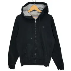 Champion /チャンピオン ジップアップパーカー パーカー ワンポイント刺繡 Honduras製 Mサイズ ブラック