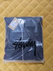 STUSSY ブラック フードジップアップ 新品 M