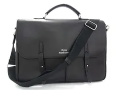 POLO RALPH LAUREN ポロラルフローレン ビジネスバッグ ブラック レザー メンズ 2WAY 美品
