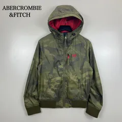 ABERCROMBIE&FITCH y2k style nylon camo hoodie jacket S アバクロ ナイロンジャケット 短丈 カモ 迷彩 平成 A＆F