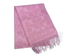 COACH コーチ マフラー シグネチャー CB692 ピンク カシミヤ100％ レディース フリンジ 新品未使用展示品