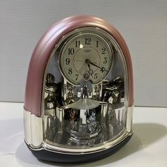 リズム RHYTHM 置き時計 ファンタジーランド504SR クマ 飾り振子付