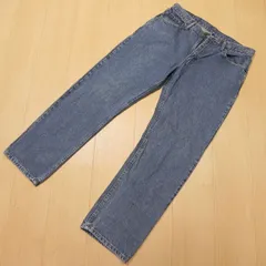 (527★ メキシコ製 Wrangler ラングラー レギュラーフィット デニム 古着 ジーンズ ブルー W34 L29 メンズ ジーパン Gパン 古着
