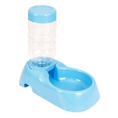 I'm so happy 給水器 ペットボトル 猫 犬 置き型 水飲み器 水やり ペット用 ケージ 外出 留守番 (ライトブルー) [ライトブルー]