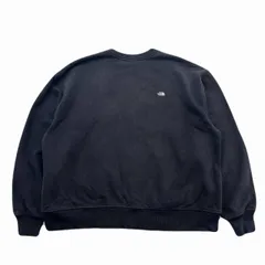 ノースフェイス スウェット メンズ Mサイズ ブラック トレーナー ミニロゴ 黒 シンプル ややゆったりシルエット