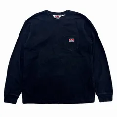 ベンデイビス 長袖Tシャツ ロンT メンズ Mサイズ ブラック 黒 シンプル 胸ロゴ タグ 胸ポケ