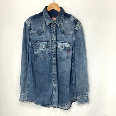 DIESEL ディーゼル ウエスタンシャツ D-Ocean ウォッシュドデニム シャツ ウォッシュド加工 メンズ Sサイズ インディゴ トップス A15756◆