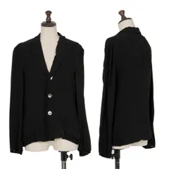 ジュンヤワタナベ コムデギャルソンJUNYA WATANABE COMME des GARCONS ストレッチシフォン折返しレイヤードジャケット 黒Sのサムネイル