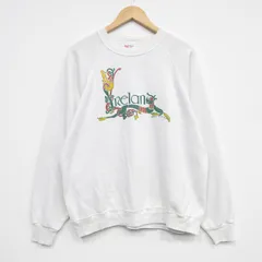 L/古着 ヘインズ 長袖 スウェット メンズ 90年代 90s アイルランド ラグラン クルーネック USA製 白 25dec22