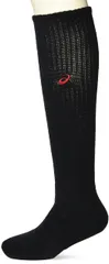 アシックス （asics） バレーボールウェア ワンポイントハイソックス ブラック×Vレッド 3053A137-004
