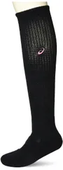 アシックス （asics） バレーボールウェア ワンポイントハイソックス ブラック×ピーチ 3053A137-005