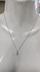 【美品】一粒デザイン ネックレス 6本爪 シルバーカラー シンプル