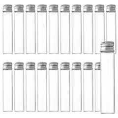 I'm so happy 小瓶 ガラス 瓶 密閉 蓋付き 保存容器 小分け 透明 ボトル 液体 小物入れ 20個セット (30ml) [30ml]