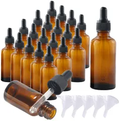 I'm so happy 遮光瓶 スポイト ガラス 小瓶 小分け アロマオイル 精油 保存容器 漏斗付き 20本セット (30ml) (20ml) [20ml]