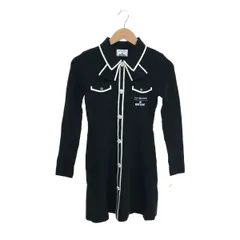 Lily Brown リリーブラウン デイジー釦付きビジューミニニットワンピース F マリークワントコラボHearts2Hearts着用    ブラック  / 240001186929